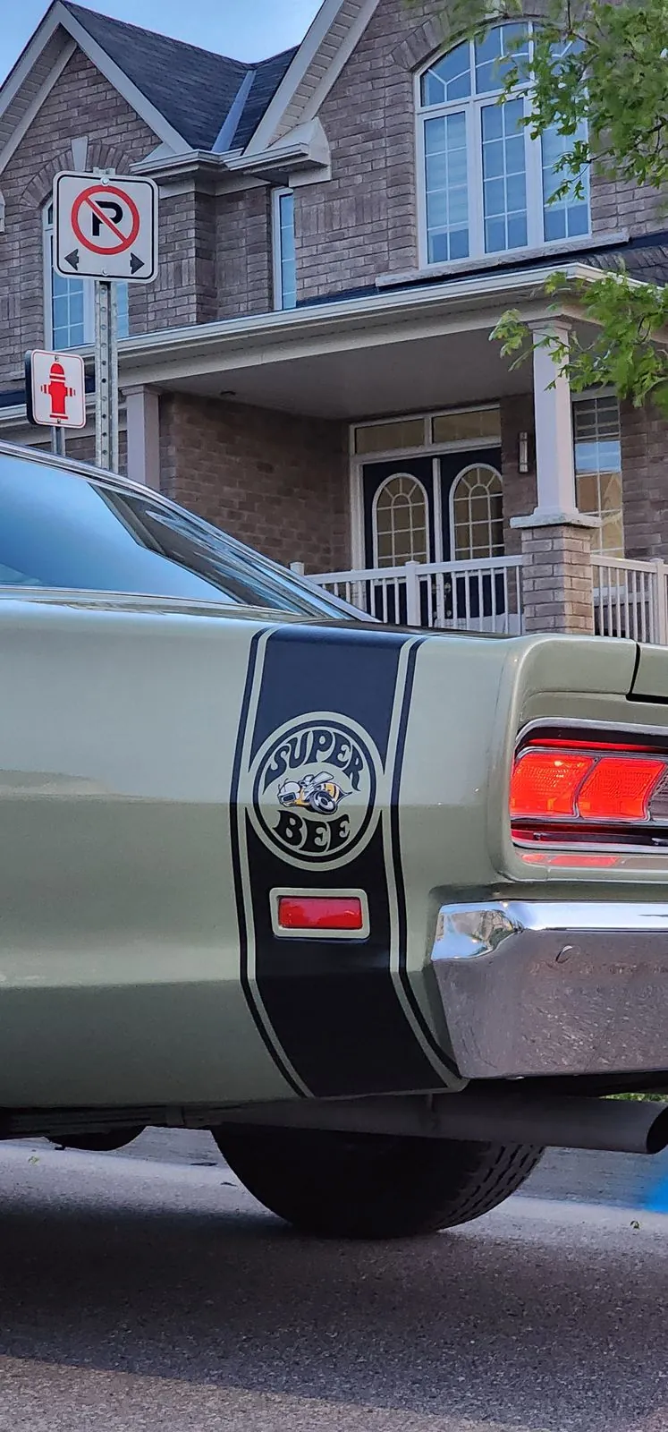 Classic Mustang rear with vinyl graphics