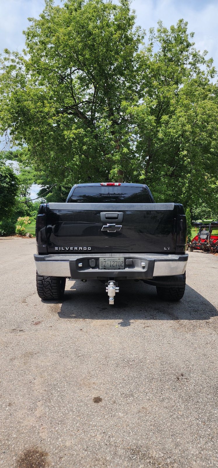 Black Silverado with smoked taillight tint